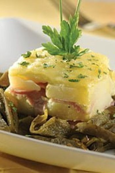 Gratinado de papa a la poblana