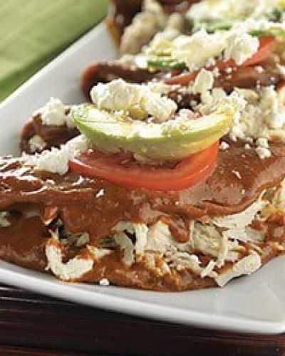 Enfrijoladas con pollo