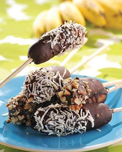 Platanitos con chocolate