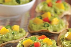 Tostaditas de guacamole tropical