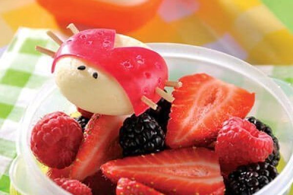 Bocaditos de queso con fruta