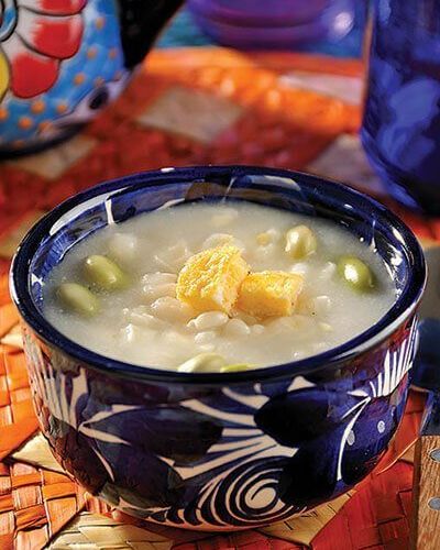 Mazamorra con elote de Querétaro