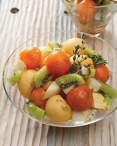 Ensalada de frutas con jengibre y limón