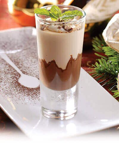 Mousse de turrón y avellanas