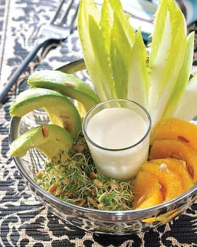 Ensalada de aguacate con naranja