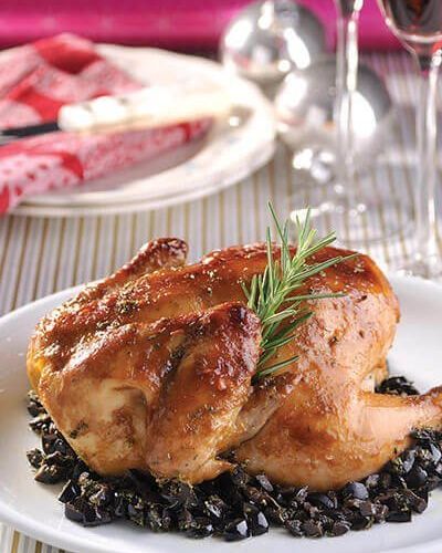 Pollo de leche con aceitunas