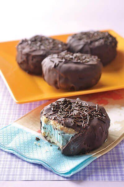 Sándwich helado de menta