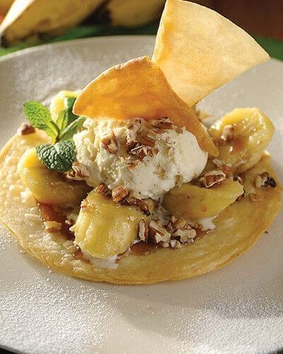 Crujiente de plátano