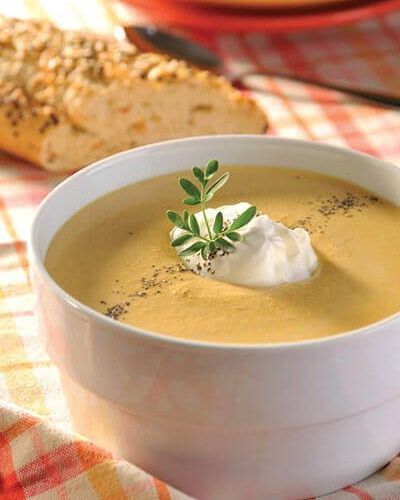 Sopa de calabaza con ajo