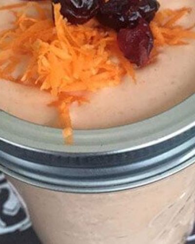 Smoothie de pastel de zanahoria