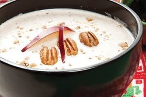 Crema de nuez y manzana