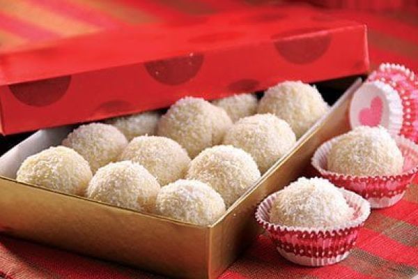 Trufas de chocolate con coco