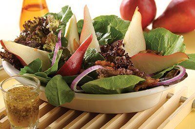 Ensalada de espinacas con peras