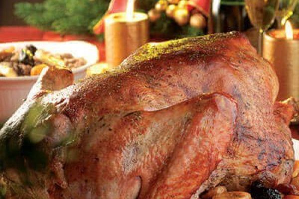 Pavo con relleno de frutos secos