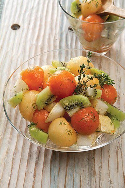 Ensalada de frutas con jengibre y limón