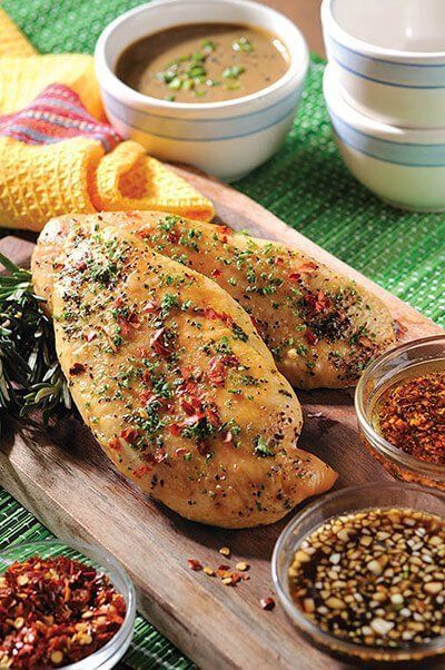 Pollo asado tres marinadas