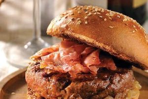 Hamburguesa de res a la barbeque