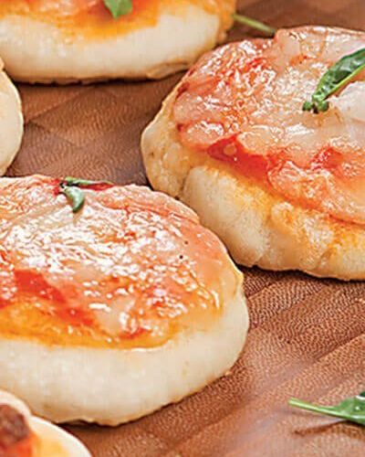 Mini pizzas Margarita y de peperoni