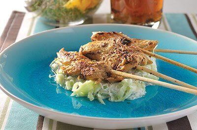 Brochetas dulces de pollo