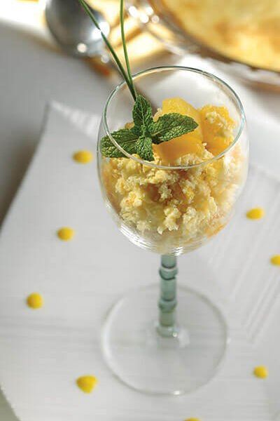 Budín de queso y mango