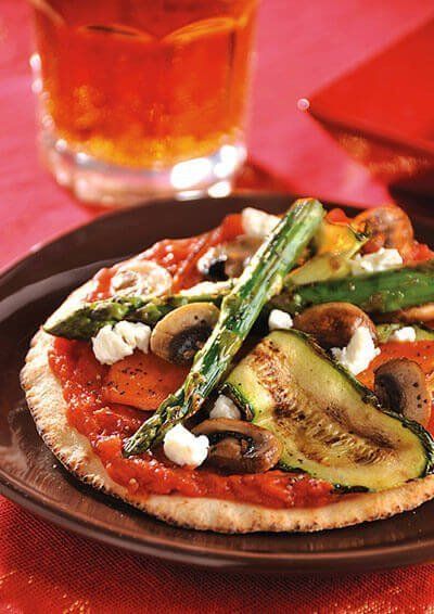 Pizza-Pita de verduras