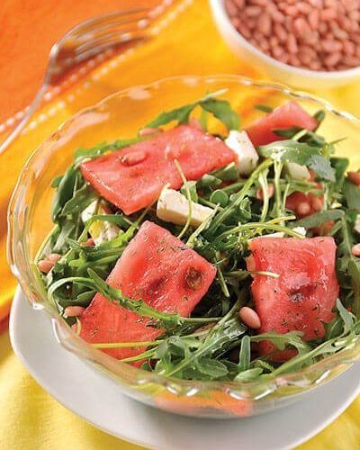 Ensalada de arúgula con sandía