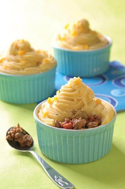 Tacitas de carne molida con tapa de papa