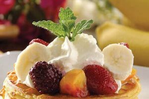 Waffles de avena con frutas