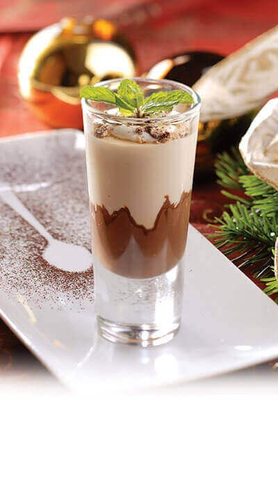 Mousse de turrón y avellanas