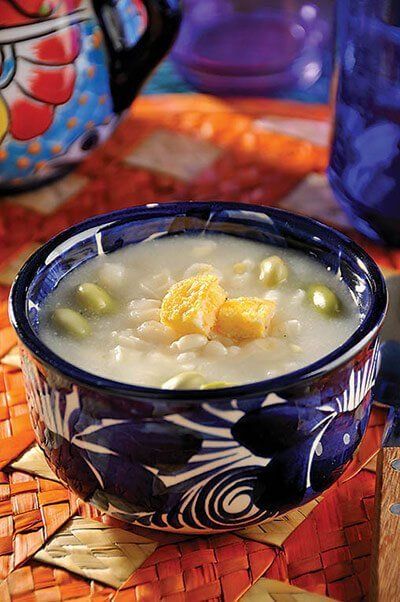 Mazamorra con elote de Querétaro