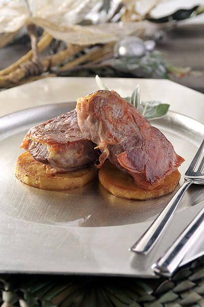 Medallón envuelto en jamón Serrano