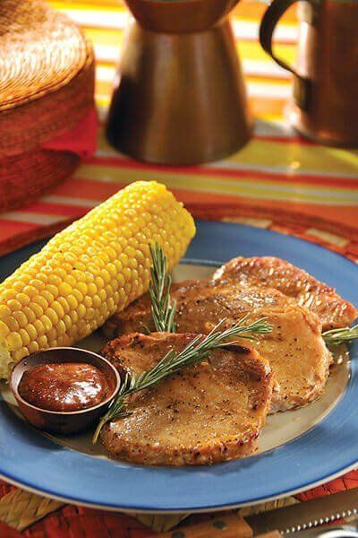 Chuletas de cerdo con maple