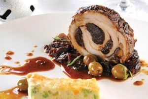 Lomo de cerdo con glaseado de arándano