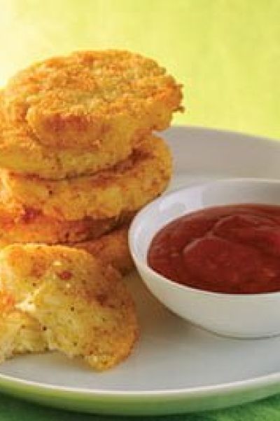 Tortitas de queso con arroz