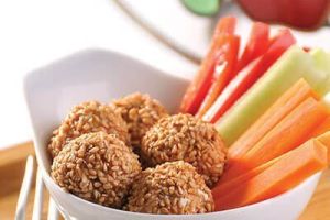 Crudités con bolitas de jocoque