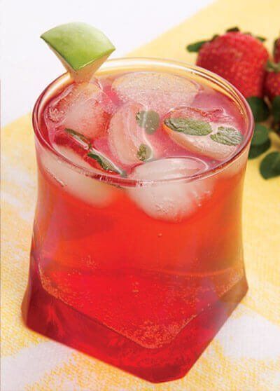 Soda de manzana y arándano