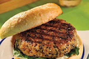 Hamburguesa de salmón con ajonjolí