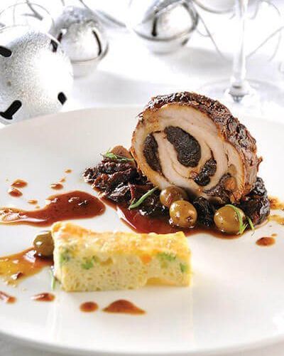 Lomo de cerdo con glaseado de arándano