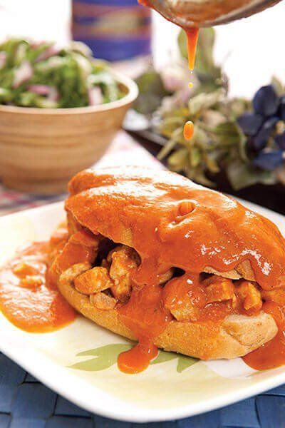 Torta ahogada de pollo