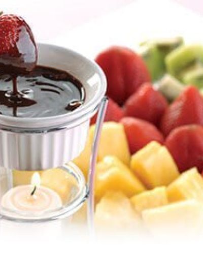 Fondue de chocolate con frutas