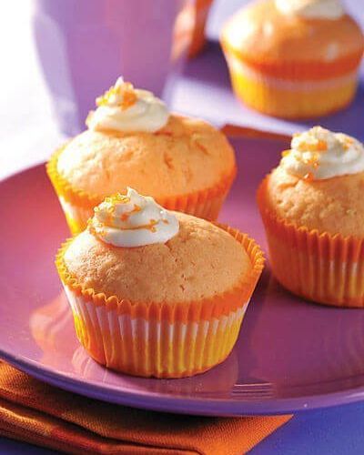 Panquecitos de calabaza con betún de queso crema
