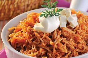 Fideos secos al chipotle