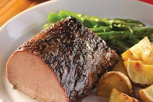 Lomo glaseado con miel