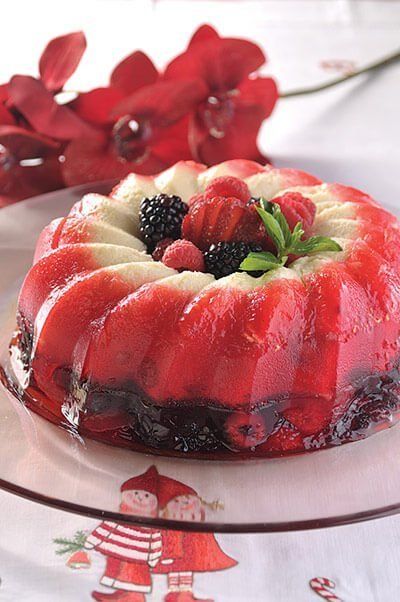 Cheese cake con gelatina de frutos del bosque