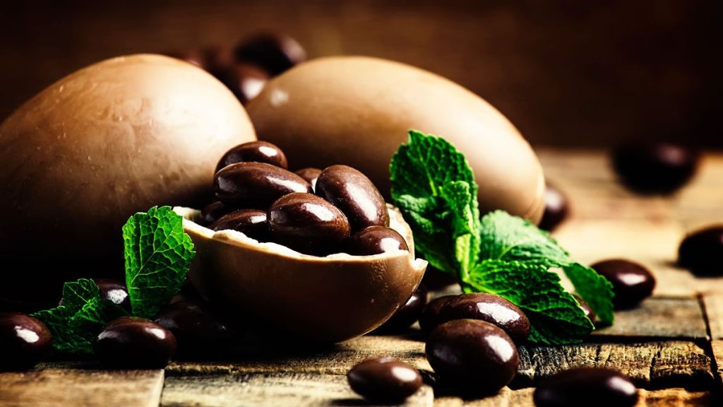 Huevos de Pascua con sabor a chocolate