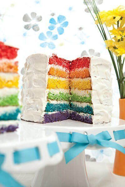 Arcoíris una delicia de pastel