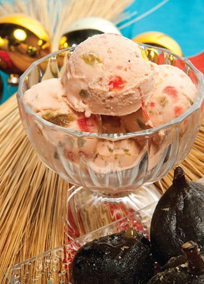 Helado navideño de higo