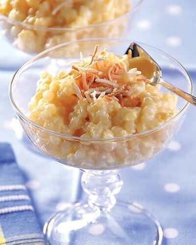 Pudín de tapioca con coco