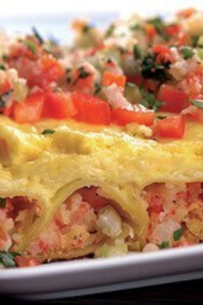 Canelones rellenos de surimi