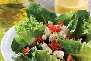 Ensalada de tres lechugas con jitomates cherry